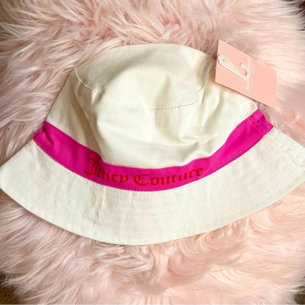 Juicy Couture Hot Pink and White Bucket Hat